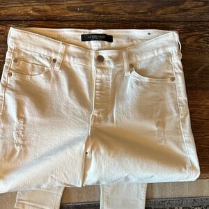 Liverpool Women's Cream Boyfriend Jeans